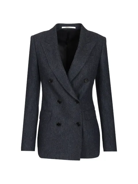 Tagliatore Paris herringbone double-breasted jacket Grey JPARIGI10B