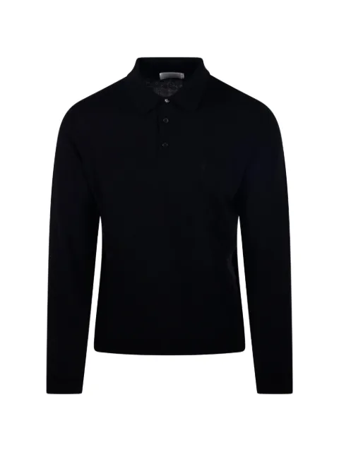 Roberto Collina long-sleeve polo-collar sweater Black 263MYB01004