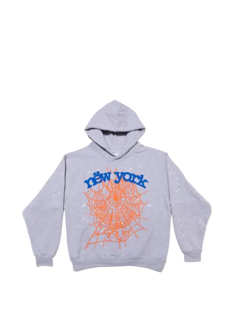 SP5DER OG Web V2 graphic-print hoodie Grey SP5DER555