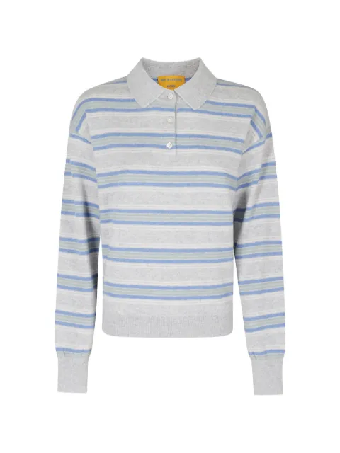 Guest In Residence Collegiate polo-collar sweater Grey W43810JL099