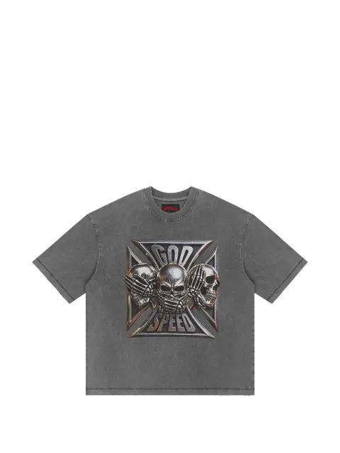 GODSPEED Omerta graphic-print T-shirt Grey GS445