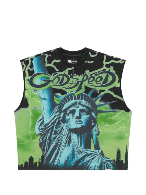 GODSPEED Voltage sleeveless T-shirt Green GS442