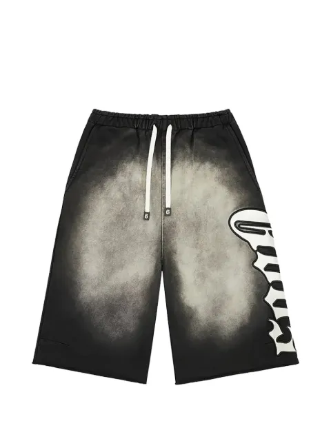 GODSPEED OG 3Qtr faded logo-patch shorts Black GS447