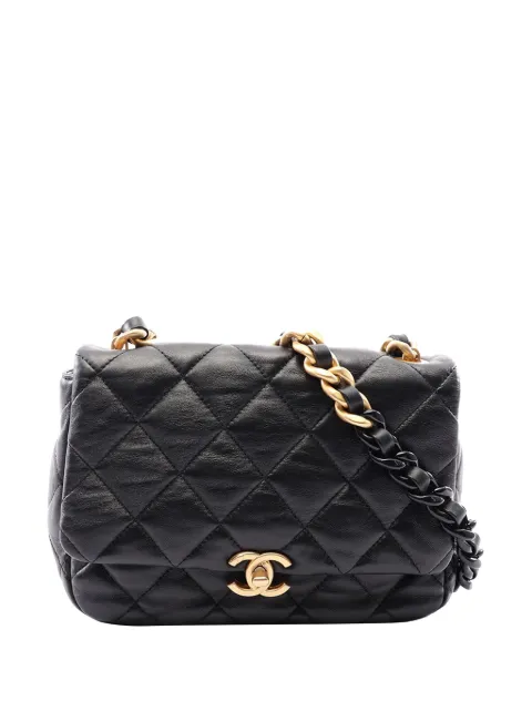 CHANEL Pre-Owned 2021-2026 Leather Flap Bag shoulder bag Black OZ5RTFSM0HVALCET