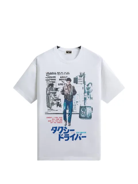 KITH Taxi Driver Japanese poster-print T-shirt White KHMG030001101