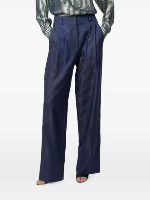 Indress Bath pinstriped pleated trousers Blue BATHPANTSP189E27
