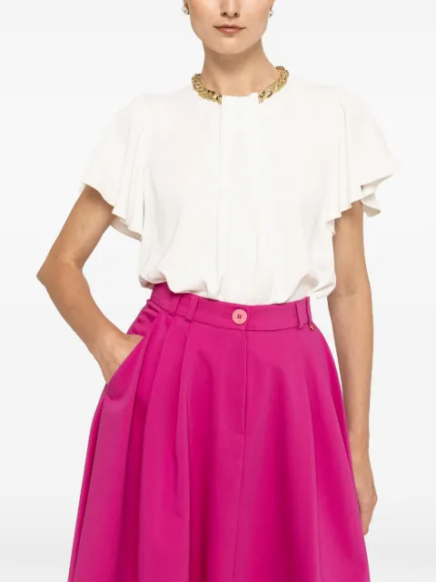 NISSA chain-detail satin top White TOP16956