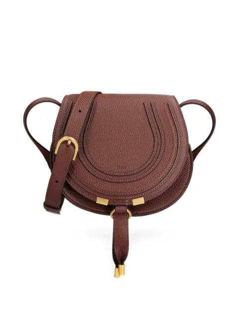Chloé small Marcie leather shoulder bag Brown C22AS680I31