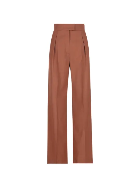 Valentino Garavani pleated straight-leg trousers Brown BRB766AB3