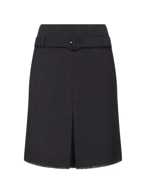 SHUSHU/TONG belted pleated midi skirt Blue FSDFSK03ASA036