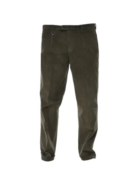Paolo Pecora pleated corduroy trousers Green 24IC1M0B064T0015334