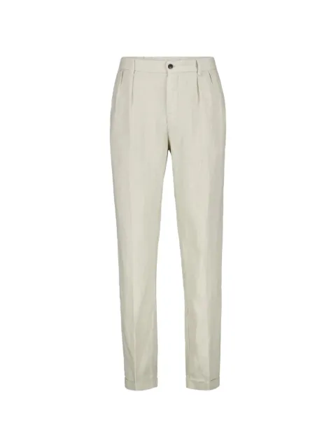 04651 Handelsgesellschaft MBH & Co. KG pleated turn-up trousers Neutrals 2PA2601B11