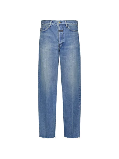 Fear Of God frayed-hem straight-leg jeans Blue FG24FW402009DNM436