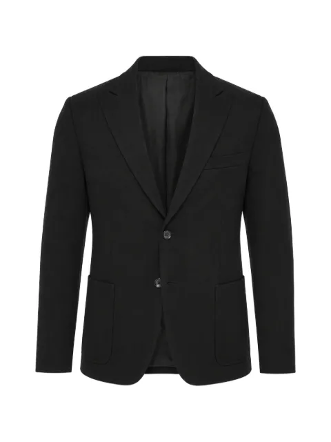 Paolo Pecora single-breasted peaked-lapel blazer Black 24IC1M0L02147019000