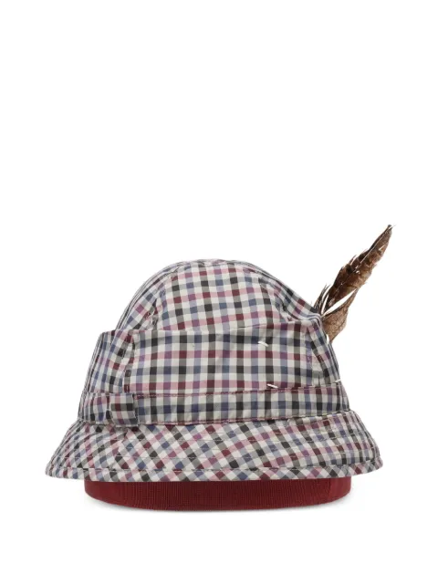 Maison Margiela Check Trilby gingham bucket hat White S50TC0078M35657
