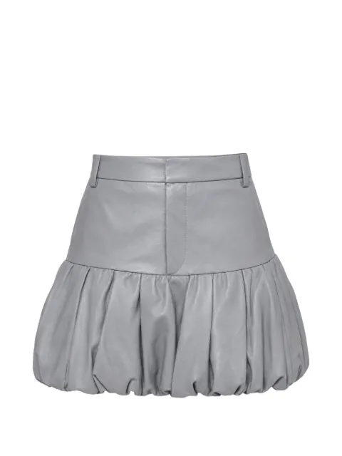 DSQUARED2 leather bubble-hem mini skirt Grey S72MA0883SY1572