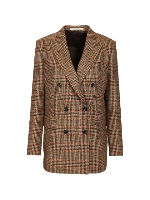 Tagliatore Jasmine Prince of Wales double-breasted jacket Brown JJASMINE10B