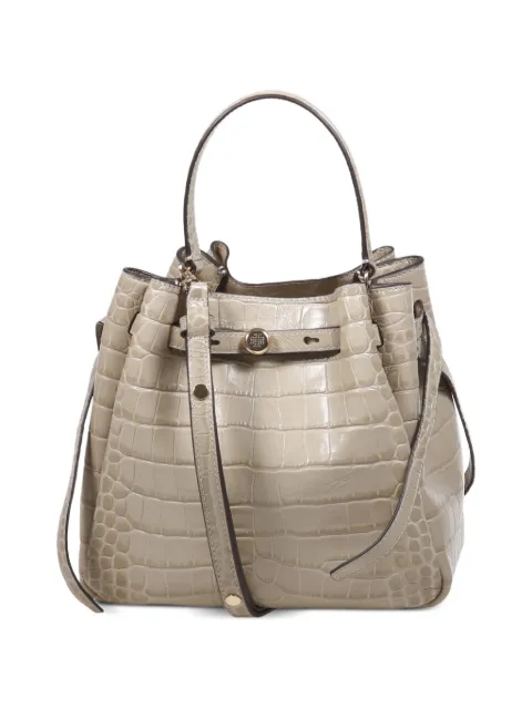 Tory Burch small Romy crocodile-effect tote bag Neutrals 182905