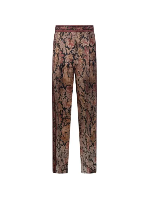 Pierre-Louis Mascia Cialda paisley-print pleated trousers Black CIALDASPT12937SE