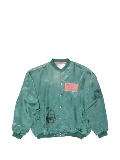 Paly Jim's Room satin jacket Green 7U004Q1010