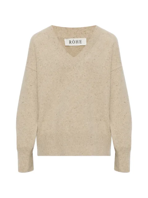 Róhe V-neck long-sleeve sweater Neutrals 420233500