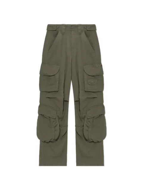 Balmain logo-embroidered cargo pants Green HH1PQ485CG64