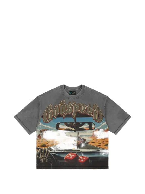 GODSPEED graphic-print boxy-fit T-shirt Grey GS441