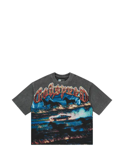 GODSPEED Horsepower graphic-print T-shirt Grey GS435