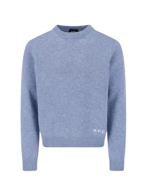 A.P.C. Edmond logo-embroidered sweater Blue WOASWH23491