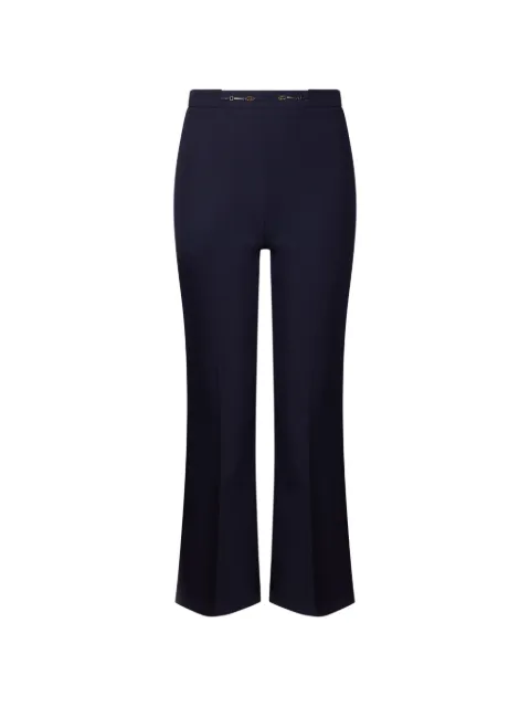 Elisabetta Franchi horsebit-detail flared trousers Blue PA19866E2