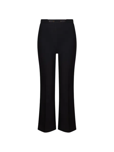 Elisabetta Franchi horsebit-detail flared trousers Black PA19866E2