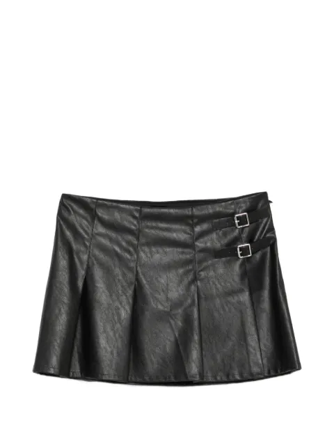 PINKO buckle-detail pleated mini skirt Black 107197A3EQ