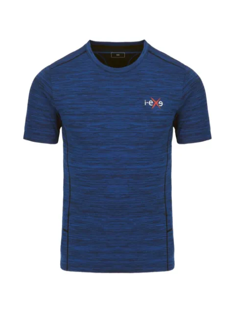 I-EXE marl-pattern logo-print T-shirt Blue IE012MA