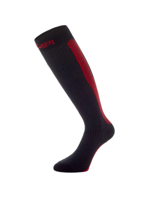 ACCAPI ribbed-knit logo-print socks Black NW004