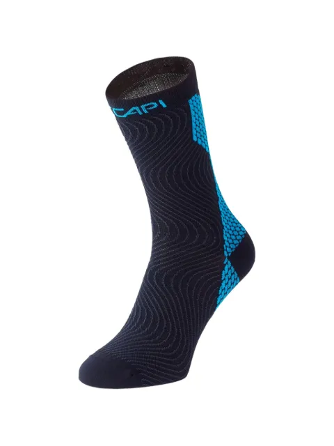 ACCAPI Energy Wave Infrared Achilles patterned logo-knit socks Black NW002