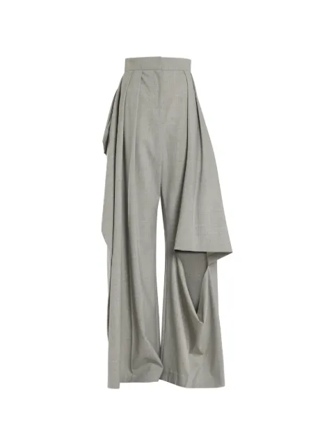A.W.A.K.E. Mode draped slit-knee trousers Grey PF26P02ES03LIGHTGREY