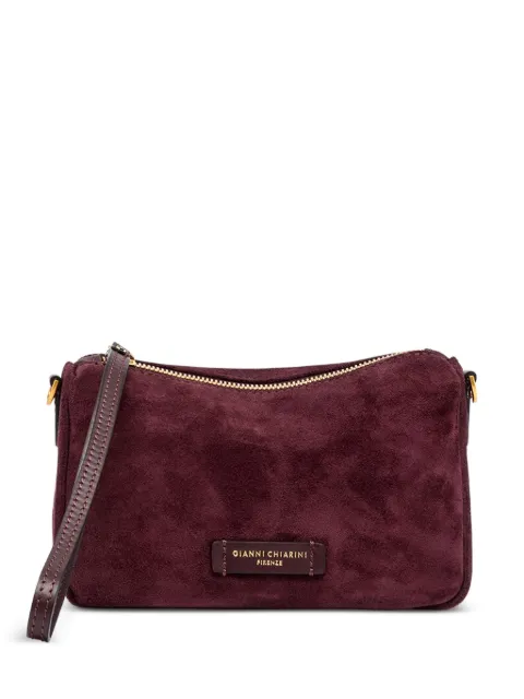 GIANNI CHIARINI Nora suede clutch bag Purple BS10224CMPL