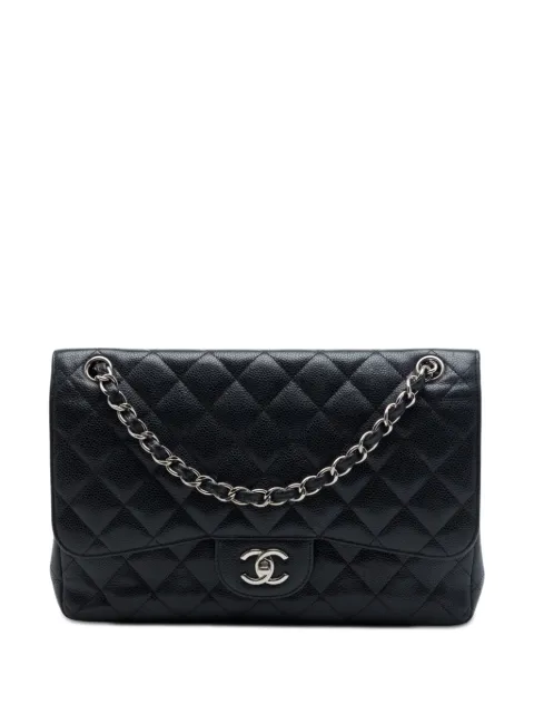 CHANEL Pre-Owned 2014 Jumbo Classic Caviar Double Flap shoulder bag Black U6ABI3859PB21S5H