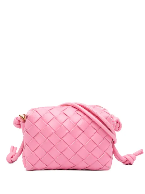 Bottega Veneta Pre-Owned 2012-2026 Candy Lambskin Intrecciato Loop Camera Bag crossbody bag Pink P4LOXIDRV2207O8H