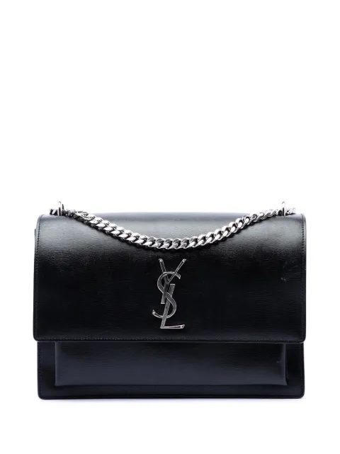 Saint Laurent Pre-Owned 2017 Large Calfskin Monogram Sunset crossbody bag Black MFA62N6TT56FNVZK