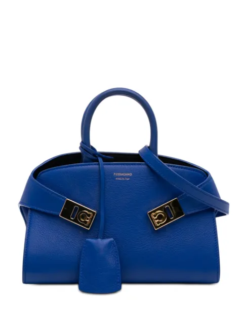 Ferragamo Pre-Owned 2000-2026 Calfskin Hug Handbag XS satchel Blue KC9FWNJAZD9SHUBA