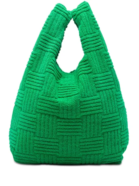 Bottega Veneta Pre-Owned 2012-2026 Terry Cloth Shopping tote bag Green HN9OSDL516ZPODG2