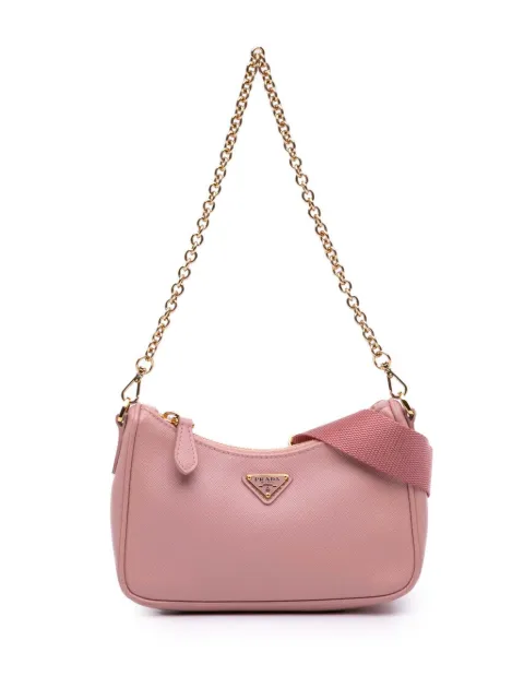 Prada Pre-Owned 2013-2026 Saffiano Lux Re Edition 2005 satchel Pink G1WO191AV9N0WMPF