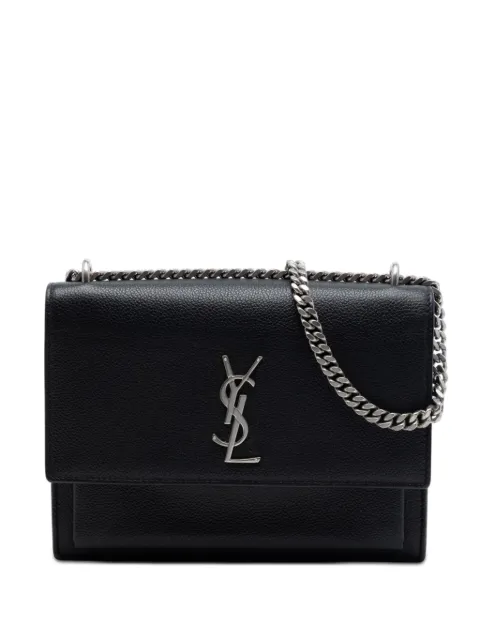 Saint Laurent Pre-Owned 2016 Medium Grained Calfskin Monogram Sunset crossbody bag Black 9GXTK8QWGTR4SM9N