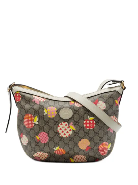 Gucci Pre-Owned 2016-2026 Small GG Supreme Les Pommes Ophidia Half Moon crossbody bag Neutrals 5DLDF4RWTZXQWO11