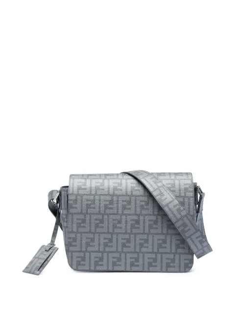 Fendi Pre-Owned 2010-2026 Zucca Spalmati Flap crossbody bag Grey 2XGCFE3I7LV2RVGC