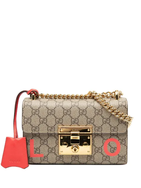 Gucci Pre-Owned 2000-2015 Small GG Supreme Love Padlock Crossbody shoulder bag Neutrals XKKMTG5M7WOOCYCM