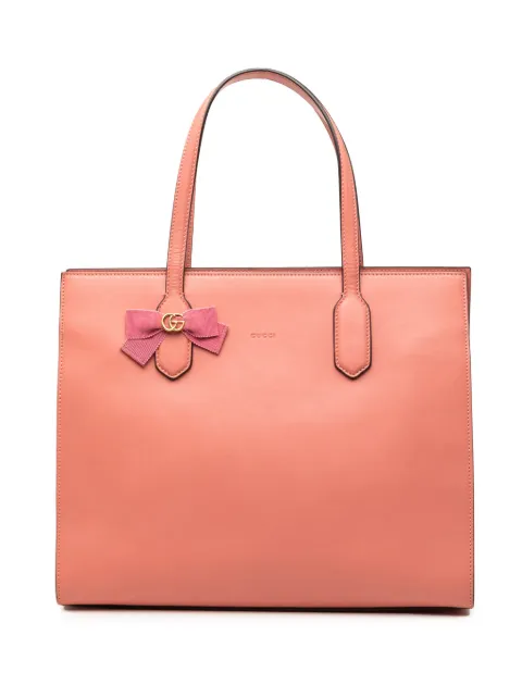 Gucci Pre-Owned 2016-2026 GG Marmont Calfskin Ribbon tote bag Pink LCPVM27EPM1C93RS