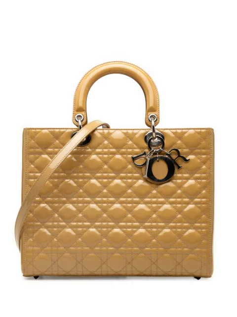 Christian Dior Pre-Owned 2011 Large Patent Cannage Lady Dior satchel Neutrals D0K4JQGTWFCC95ZQ