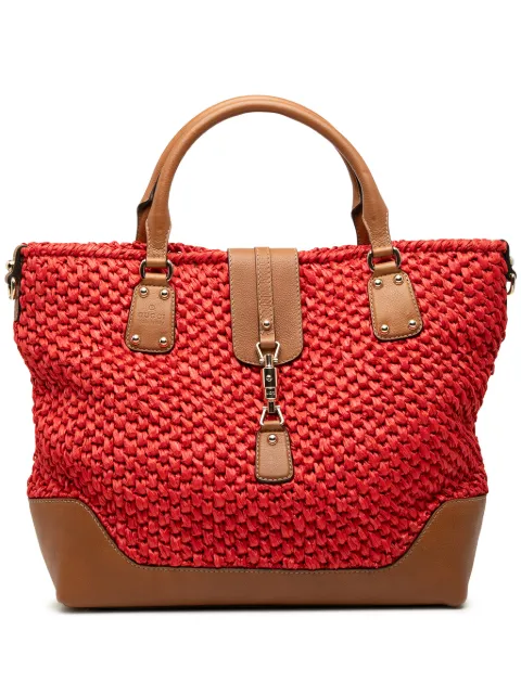 Gucci Pre-Owned 2000-2015 Wicker Santa Monica Tote satchel Red 6ZLZJ5Y0TEDLG0JA